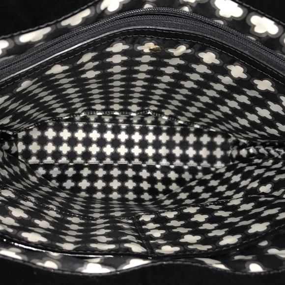 Vintage Kate Spade Black Patent Leather Long Tall Tote Shopper Bag Rare - Picture 14 of 16